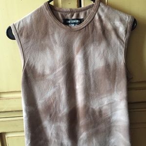 Raf Simons tie dye tank top tan stretch M